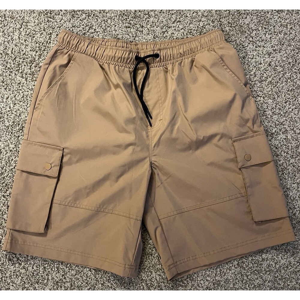 Men's South Pole Tan Cargo Board Shorts, Large